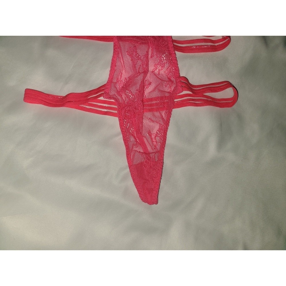 Victoria's Secret Pink Lace Cutout Teddy Bodysuit Sheer - Picture 10 of 16